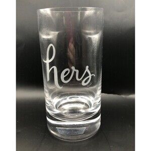 Kate Spade Lenox Highball Glass HERS Lead Crystal Poland Weighted Bottom